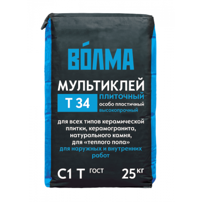 ВОЛМА Плиточный клей Мультиклей, 25 кг