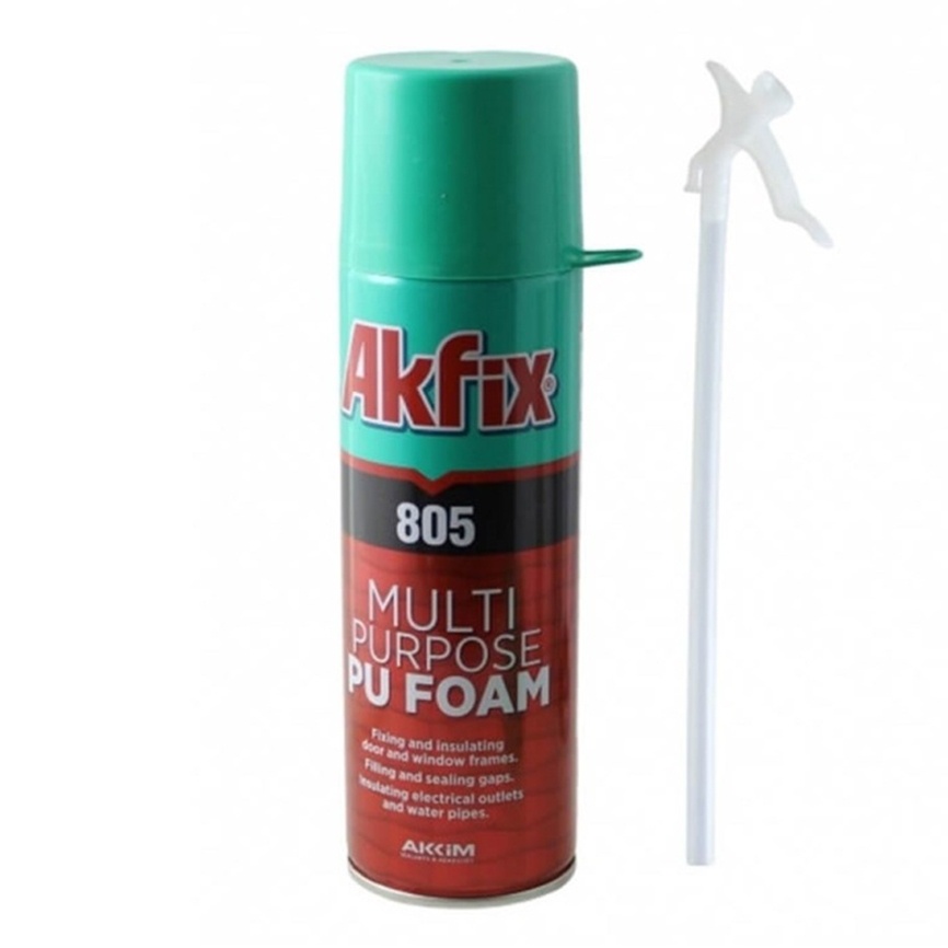 Пена монтажная многоцелевая бытовая Akfix 805 350 г, 0,35 кг