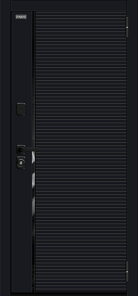 Дверь входная Лайнер/SBlack Bravo R-3 Black Shell левая 2050x860 мм - фото 2