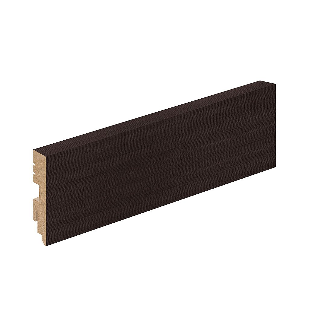 Плинтус напольный ЭКО Wenge Melinga МДФ Тип-0 2050x70x16 мм