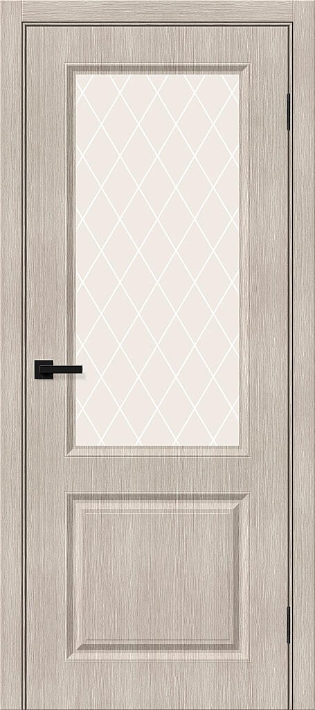 Дверь межкомнатная полотно Скинни-13 эко шпон Cappuccino Melinga White Crystal 2000x600 мм
