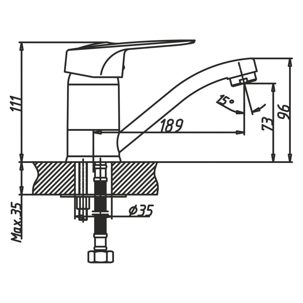 Смеситель для мойки и умывальника HAIBA HB4504 1/2 - фото 2