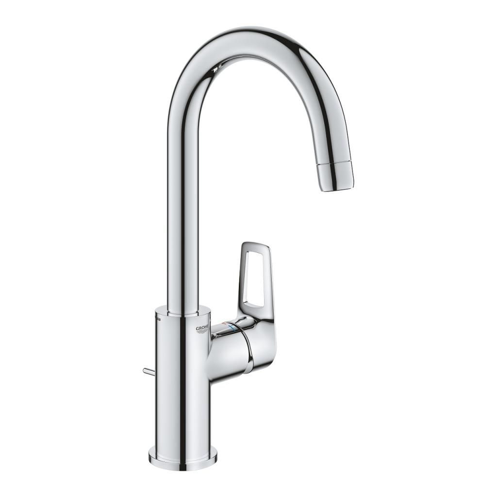 Смеситель для умывальника GROHE BAULOOP донный клапан 3/8 23763001