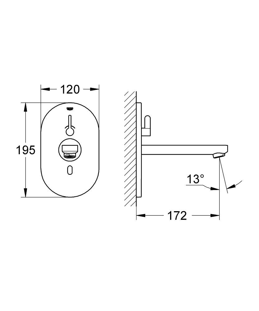 Комплект верхней монтажной части GROHE EUROSMART COSM 36315000 - фото 2