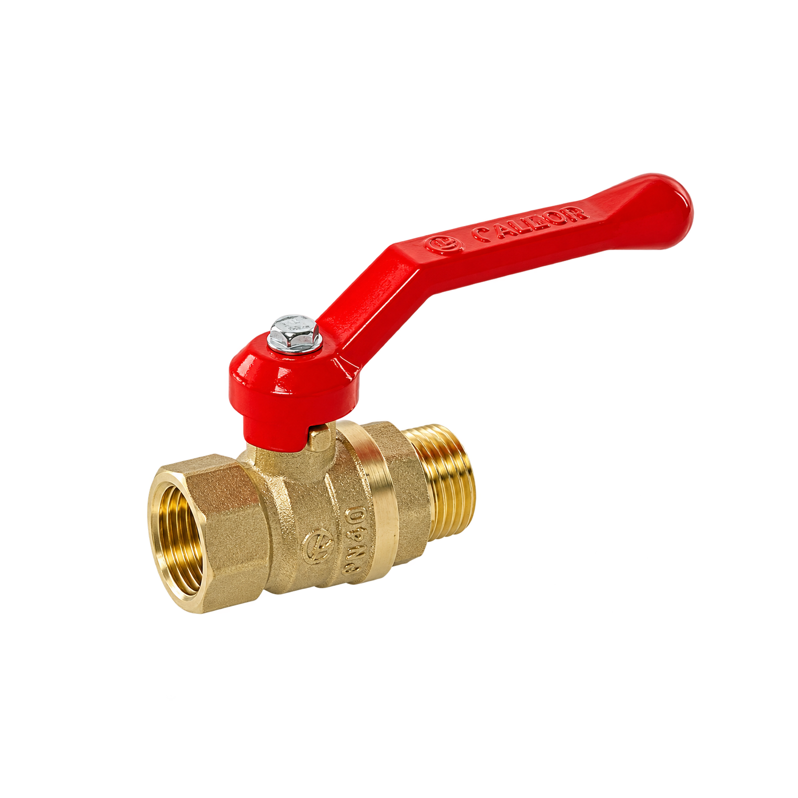 Кран шаровый Галлоп 1/2 гш ручка-рычаг латунь 221 PN40