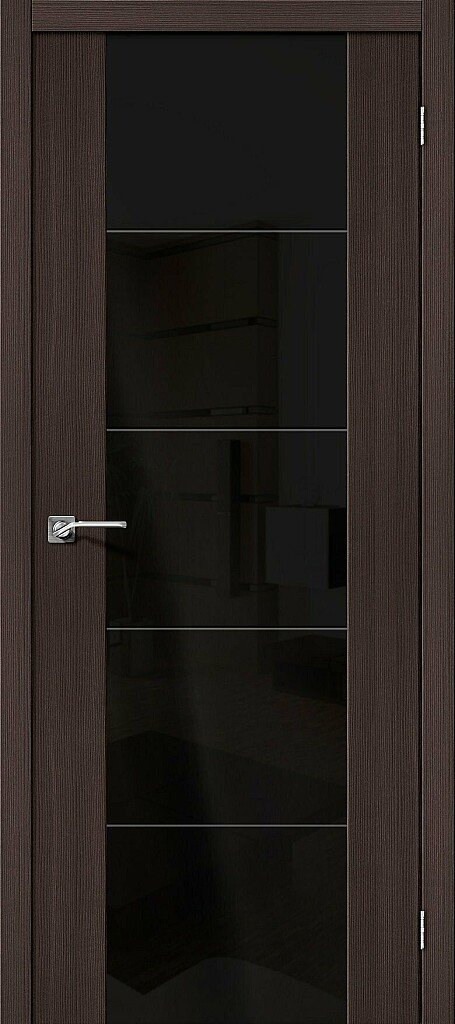 Дверь межкомнатная полотно V4 BS эко шпон Wenge Veralinga 2000x600 мм