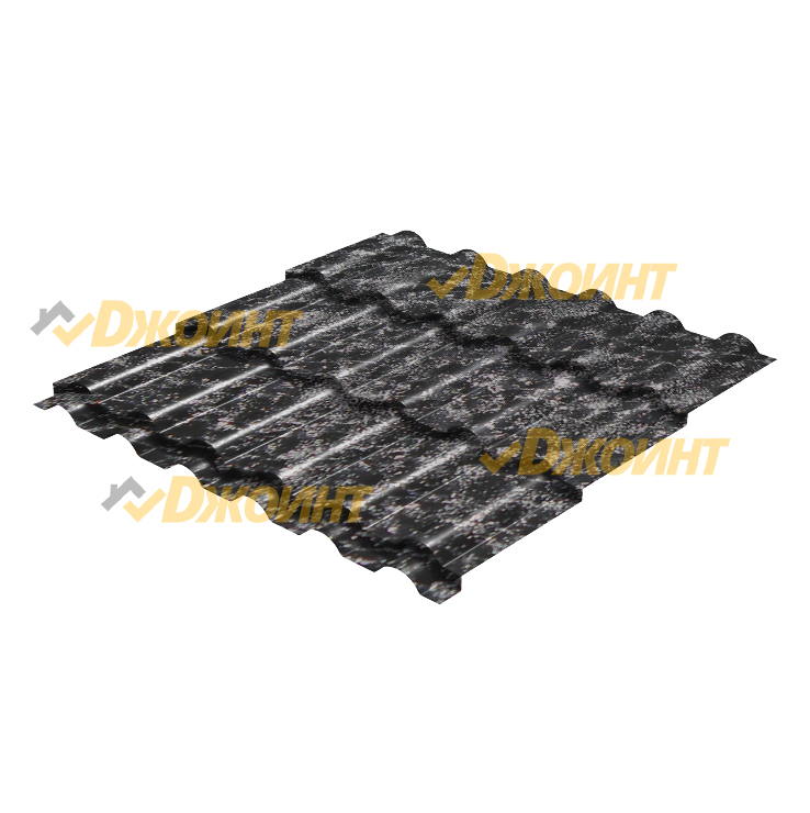Металлочерепица ДЮНА 35 0,5 MATGRANIT LUX RAL 9005 черный