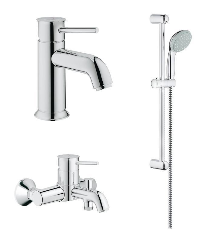 Комплект смеситель с душем GROHE BAU CLASSIC 124404