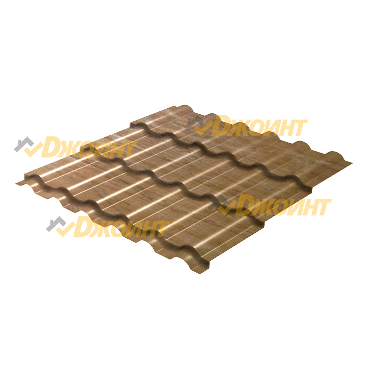 Металлочерепица ДЮНА 35 0,5 Printech Aspen 3D (Осина 3D wood)