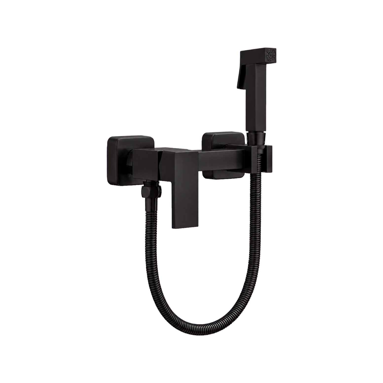 Смеситель для биде HAIBA HB5513-7 настенный с гигиеническим душем черный