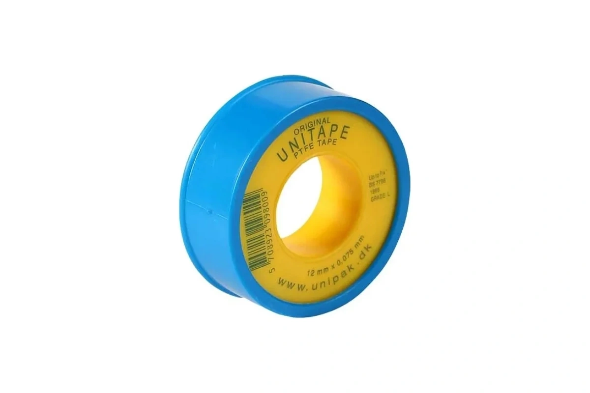 Фум-лента Unipak UNITAPE 12 мм*13,2 м, толщина 0,075 мм, синяя
