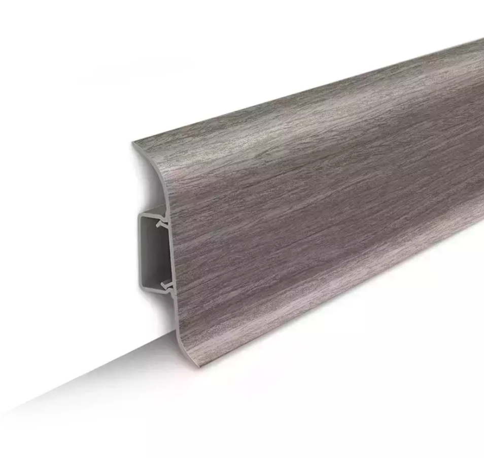 Плинтус ПВХ Ideal Классик 296 Орех серый 22*55*2200 мм (упак 40 шт)