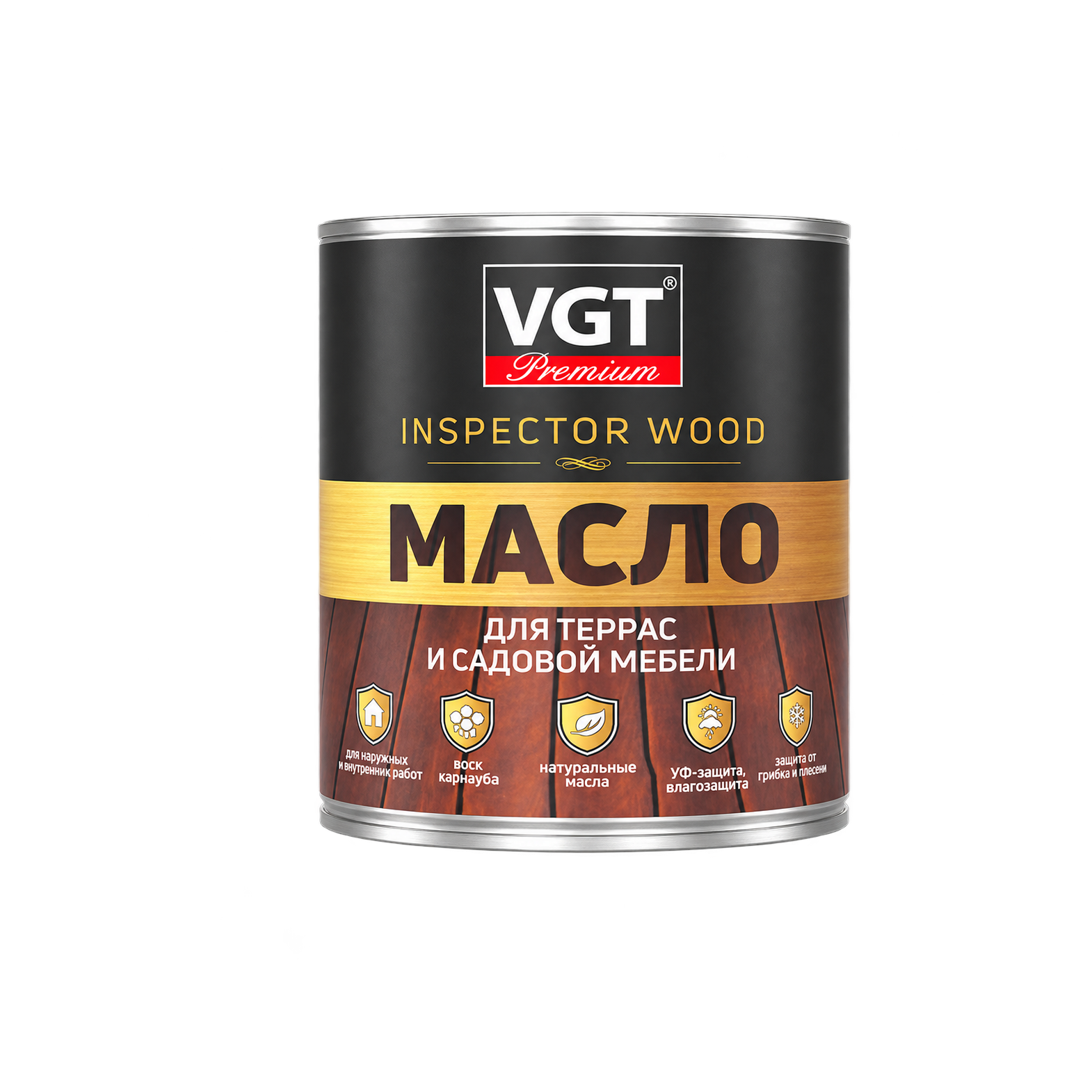 Масло для террас и садовой мебели VGT палисандр, 0,75 кг