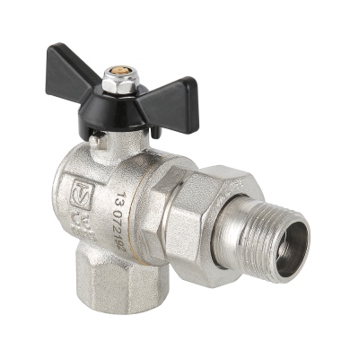 Кран шаровой Valtec PERFECT угловой с полусгоном 1/2", внутренняя-наружная резьба