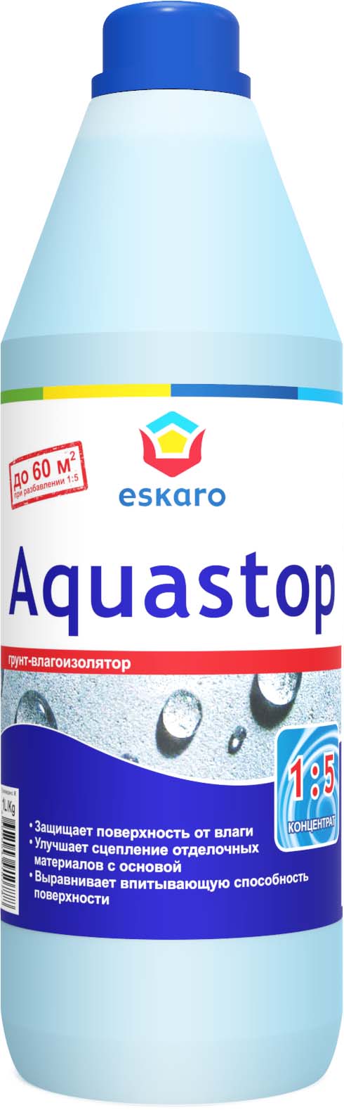 Акриловый грунт-влагоизолятор Eskaro Aquastop, 0,5 л