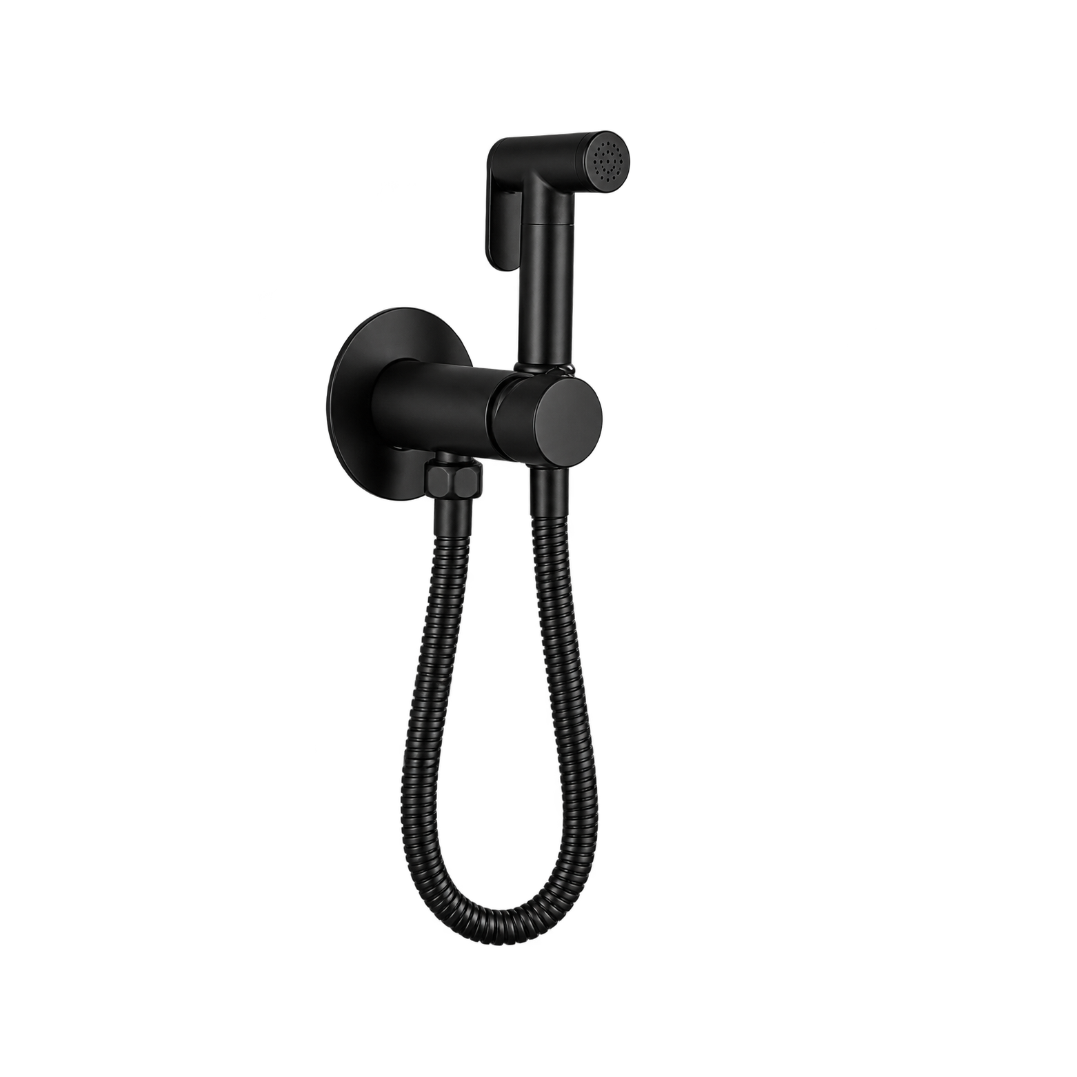 Смеситель для биде HAIBA HB5511-7 настенный с гигиеническим душем черный