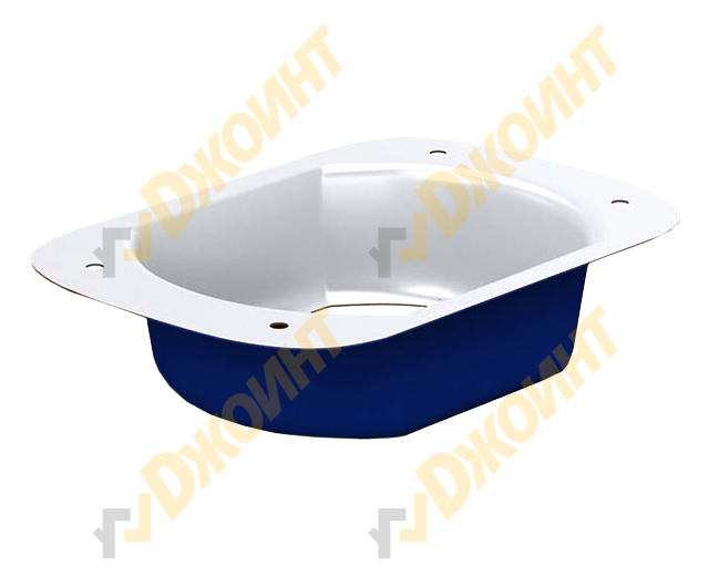 Воронка выпускная прямоугольная 76*102 RAL 5005 сигнальная синяя
