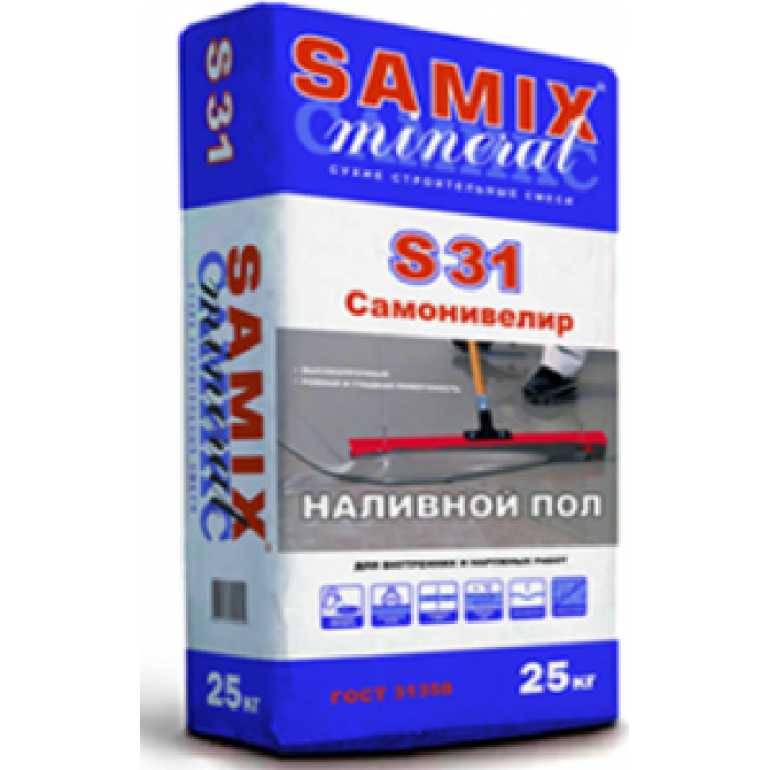 SAMIX Наливной пол S-31 на цементной основе, 25 кг