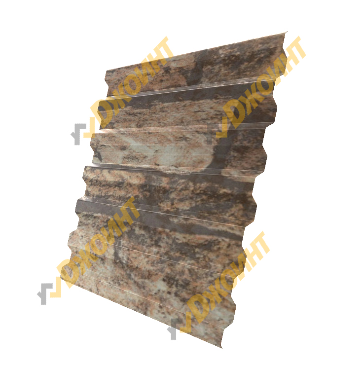 Профнастил С-21 0,5 Printech Fine Stone 3D (Светлый камень 3D)