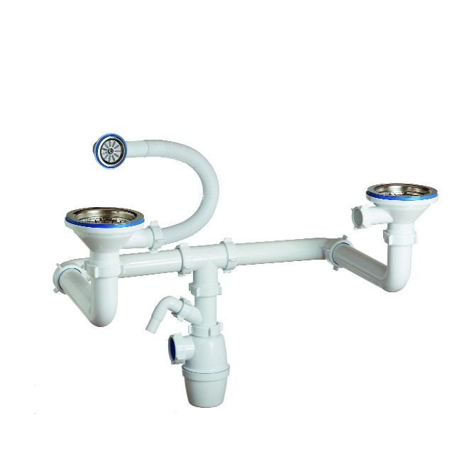 Сифон для мойки ORIO 3 1/2 двойной К-43592