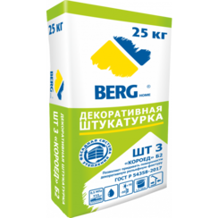 BERGHOME Декоративная штукатурка короед 2 мм ШТ 3 Б 25 кг