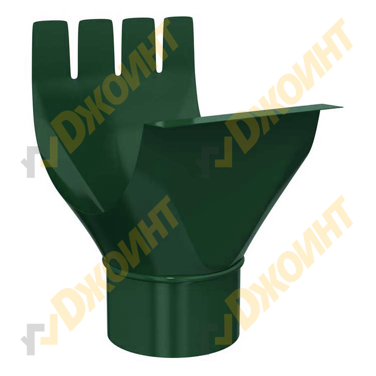 Воронка выпускная круглая D125/100 RAL 6005 зеленый мох