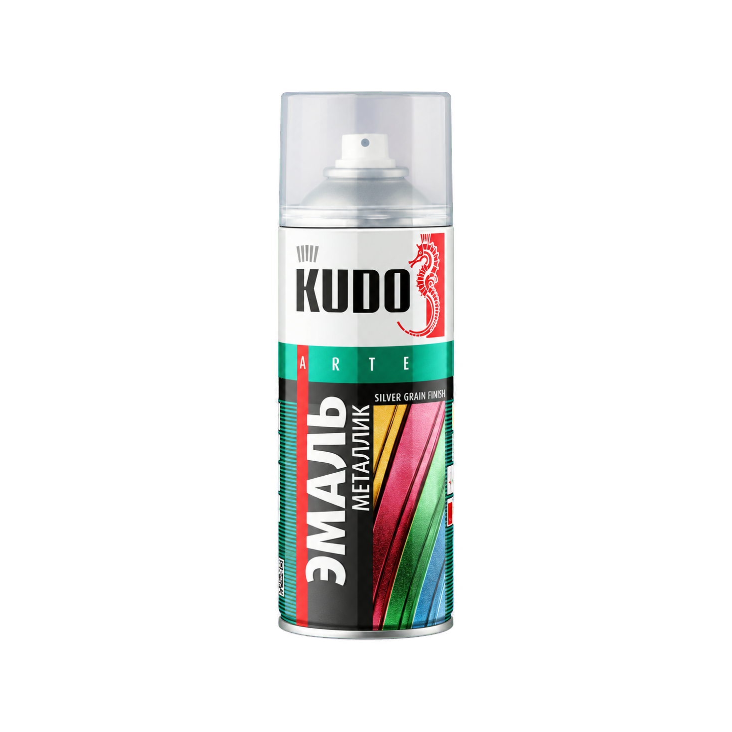 Эмаль металлик KUDO SILVER GRAIN FINISH зелёная, 520 мл
