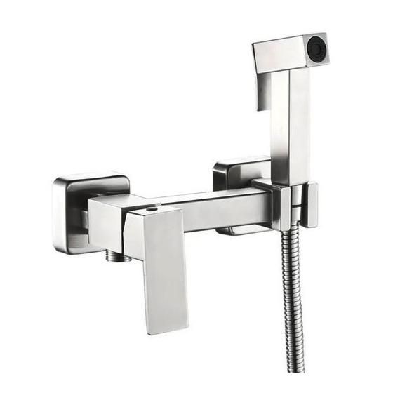 Смеситель для биде HAIBA HB5521 настенный с гигиеническим душем нержавеющая сталь