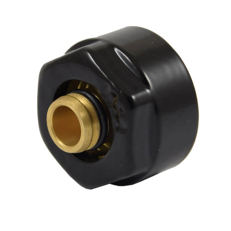 Фитинг компрессионный для металлопластиковых труб Delta 16х2,0х3/4", черный RAL 9005