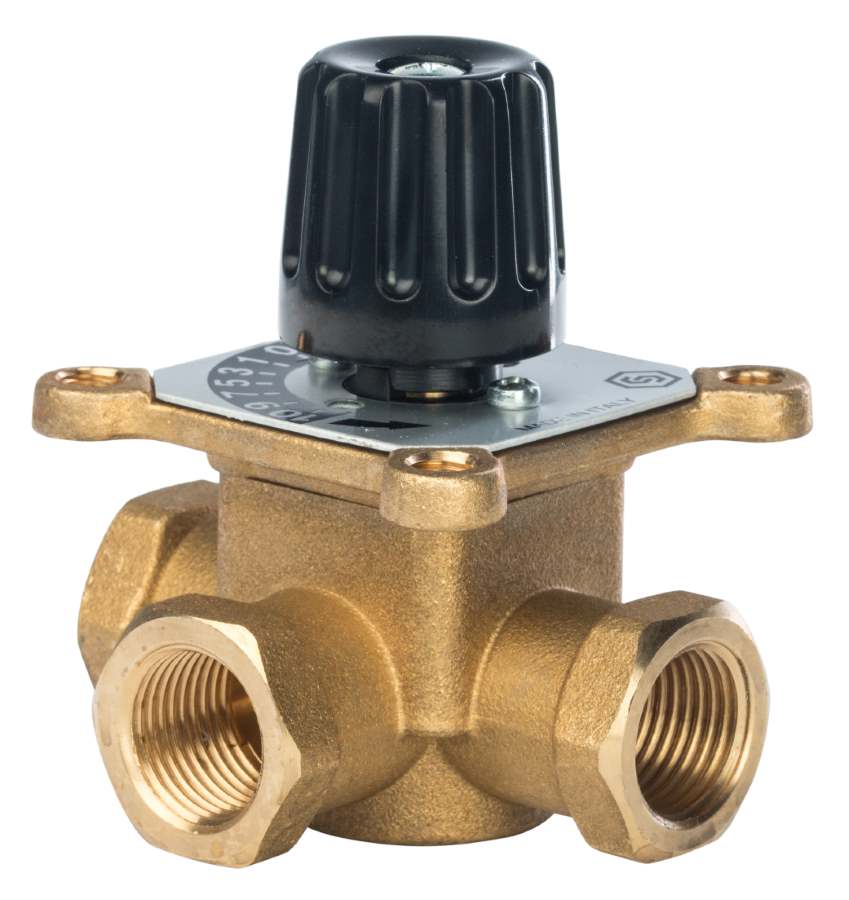 Клапан трехходовой смесительный 1/2", Kvs 2,5 м3/ч
