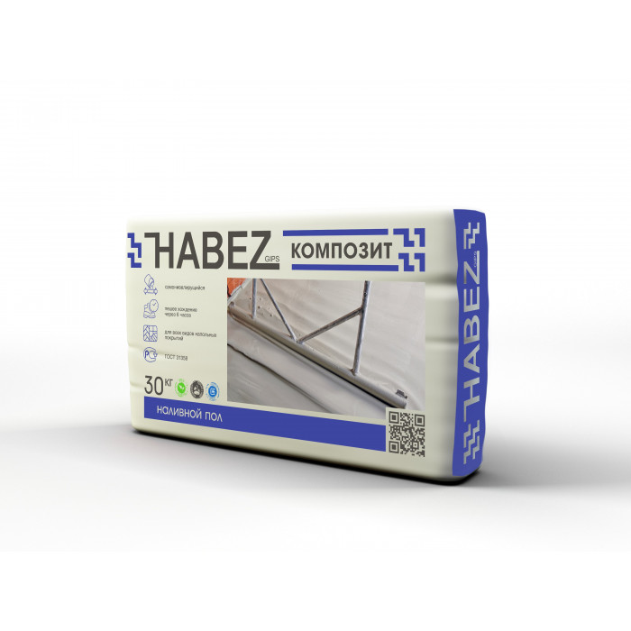 HABEZ КОМПОЗИТ Наливной пол гипсо-цементный, 30 кг