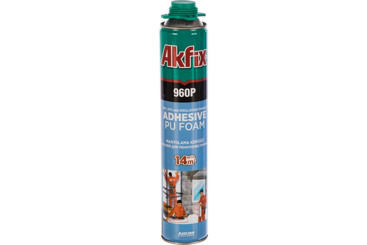 Клей-пена Akfix 960Р профессиональная, всесезонная, 800 мл