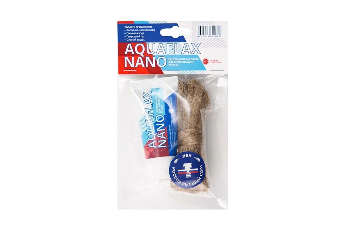 Набор для герметизации Aquaflax nano (паста 30 гр + 15 гр Лен) 04050