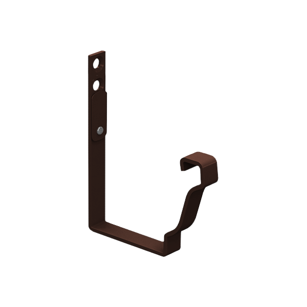 Держатель желоба карнизный прямоугольный 120*86 RAL 8017 шоколад
