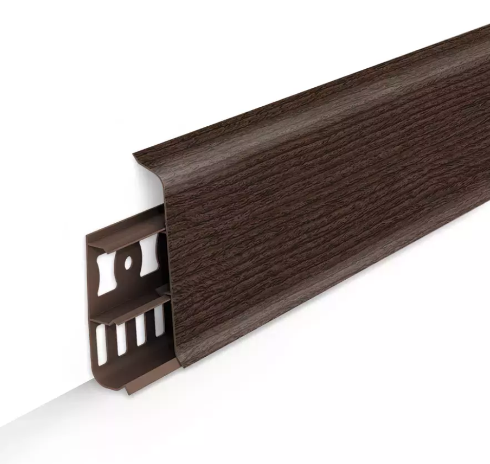 Плинтус ПВХ Ideal Деконика 351 Каштан 22*70*2200 мм (упак 20 шт)