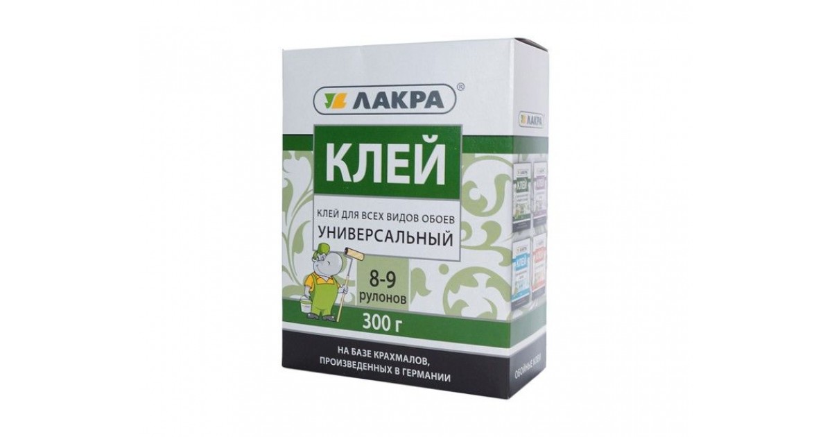 Клей Лакра для всех видов обоев универсальный, 300 г, 0,3 кг