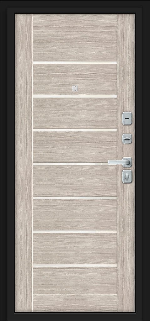 Дверь входная Прайм/BChrome Bravo R-3 Almon левая 2050x860 мм Almon/Cappuccino CSh/Лунный