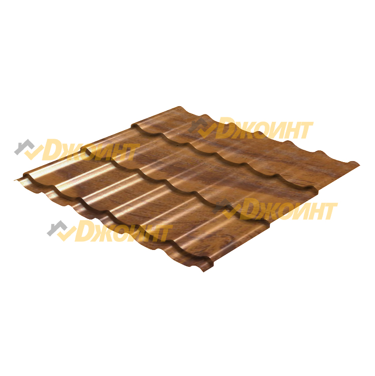 Металлочерепица Супермонтеррей 24 0,5 Printech Wood 3D (3D Дерево)
