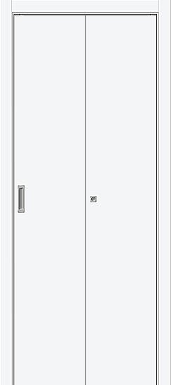 Дверь складная Браво-0.П ПЭТ White Silk 2000x350 мм