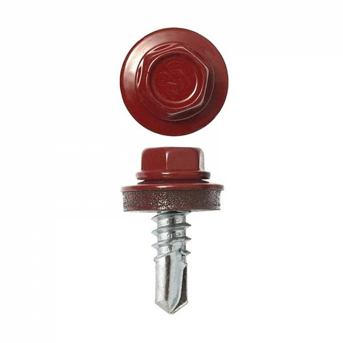 Саморез кровельный RAL 3009 4,8*35 мм (200 шт)