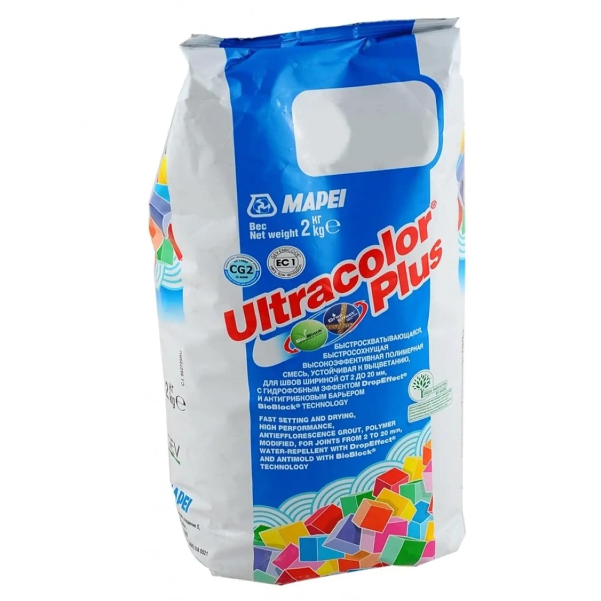 MAPEI Затирка цементная ULTRACOLOR PLUS 171 цвет бирюзовый 2 кг