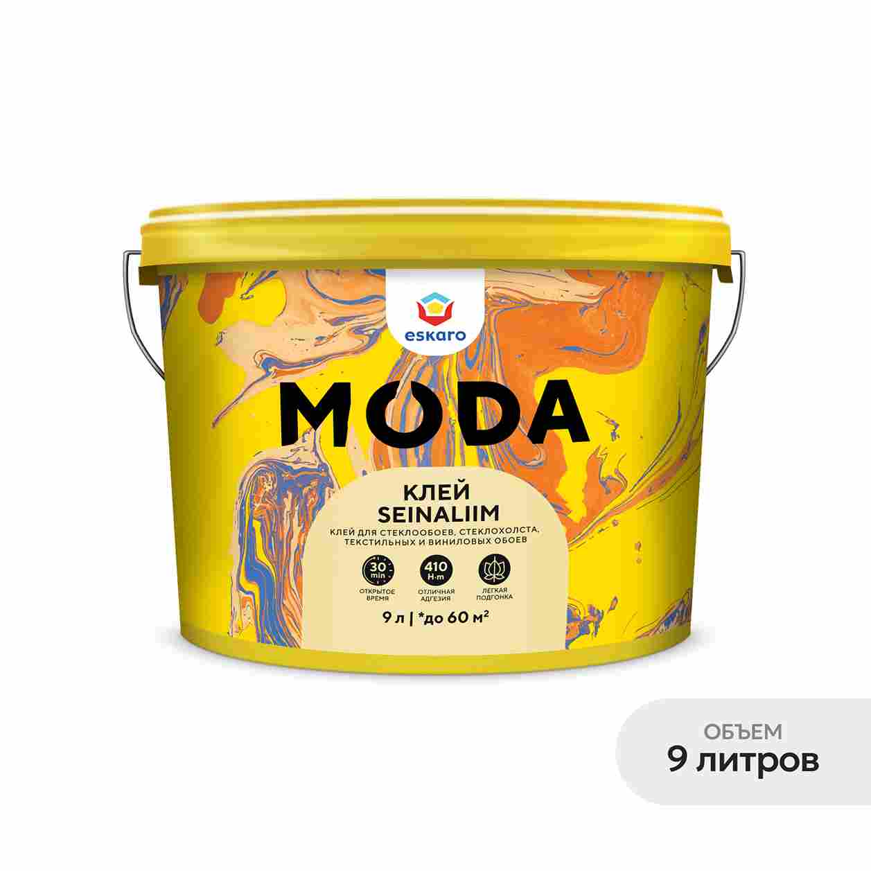 Готовый клей для обоев MODA Seinaliim, 9 л
