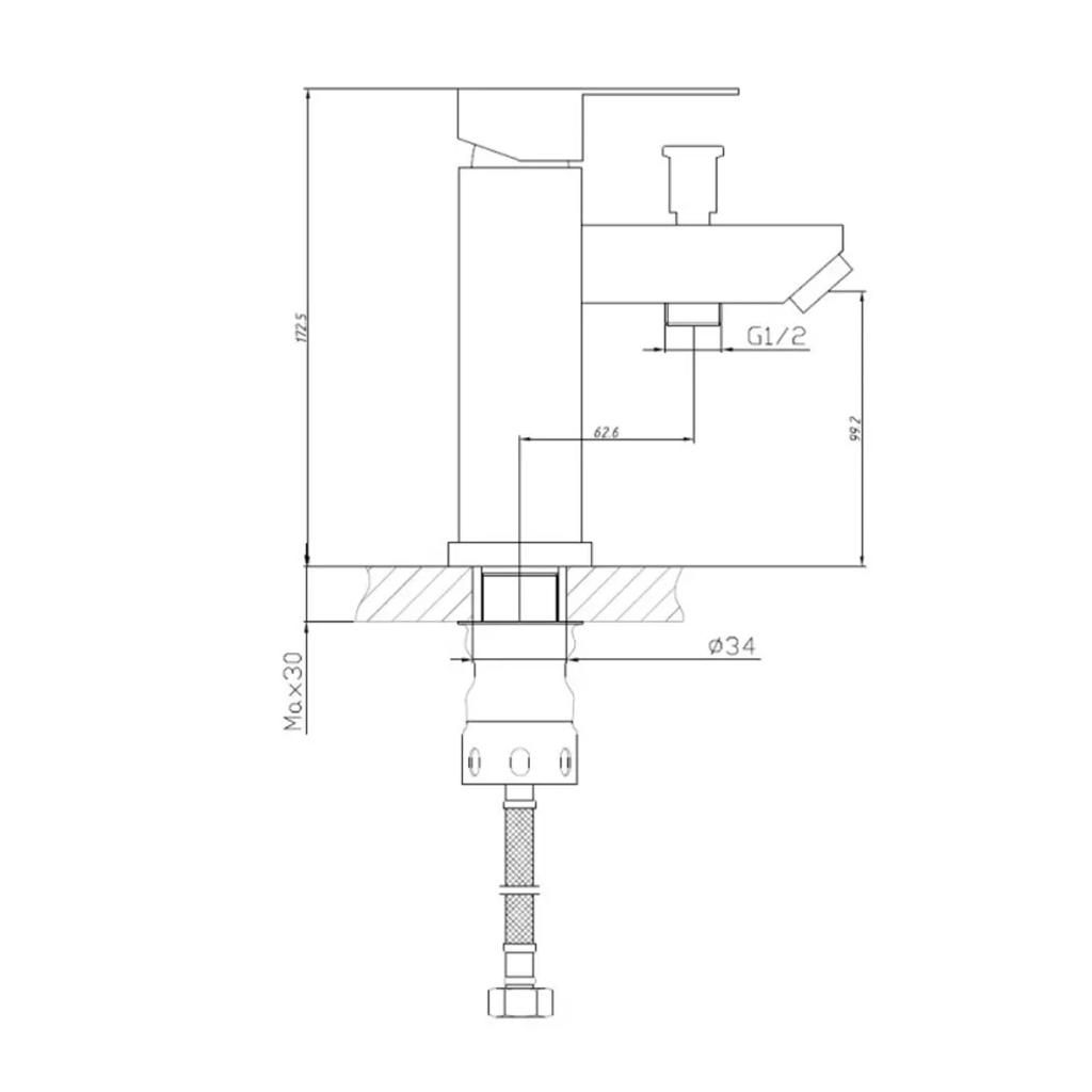 Смеситель для умывальника HAIBA HB12801 с гигиеническим душем - фото 2