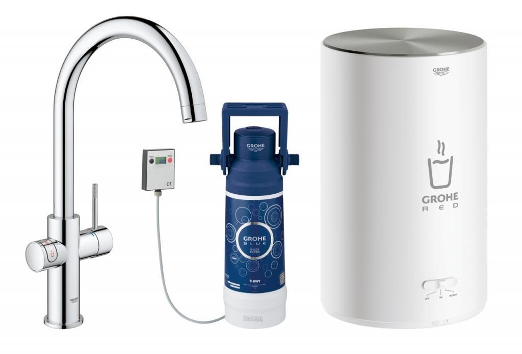 Смеситель для мойки GROHE RED II DUO с бойлером 4л. 30083001