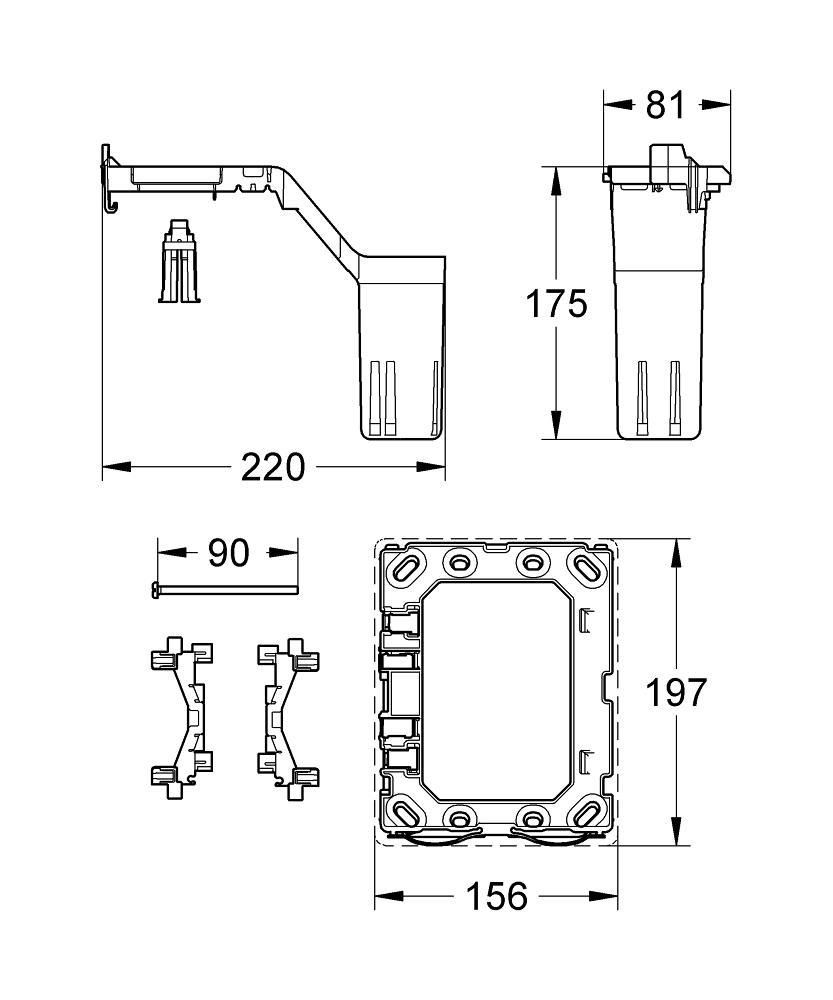 Крепежная рамка GROHE FRESH для бачка 38796000 - фото 3