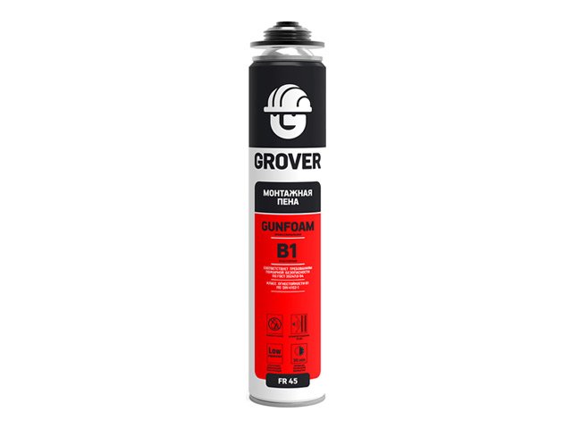 Пена монтажная огнеупорная профессиональная GROVER B1 всесезонная 720 мл