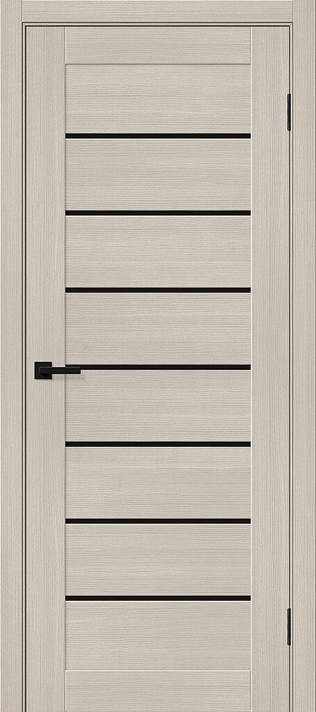 Дверь межкомнатная полотно Браво-22 эко шпон Cream Melinga 1900x550 мм Black Shine