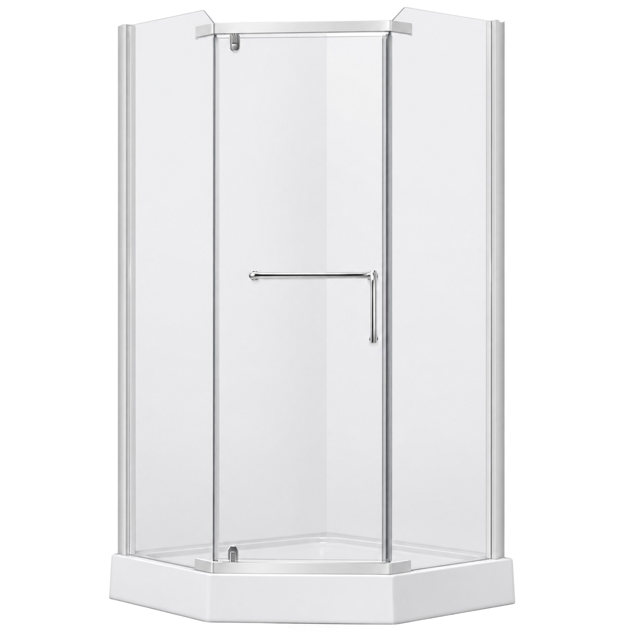 Душевая кабина AOCLEAR 100/200 A-032 (напольная, прозрачная, хромированная, Трапеция)