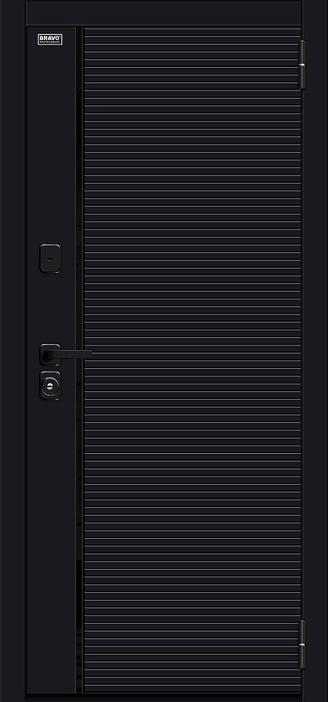 Дверь входная Лайнер-3 Bravo N-3 Total Black 2050x960 мм - фото 2