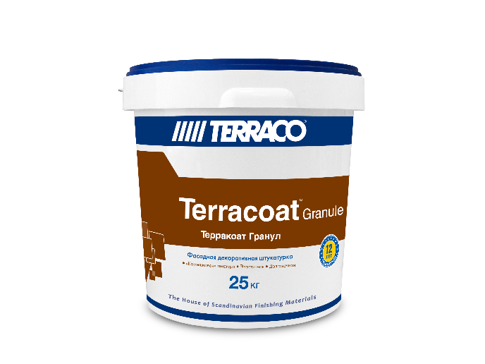 Фасадная декоративная штукатурка с текстурой Шуба акрил Terracoat Granule (2 мм) Acrylic, 25 кг
